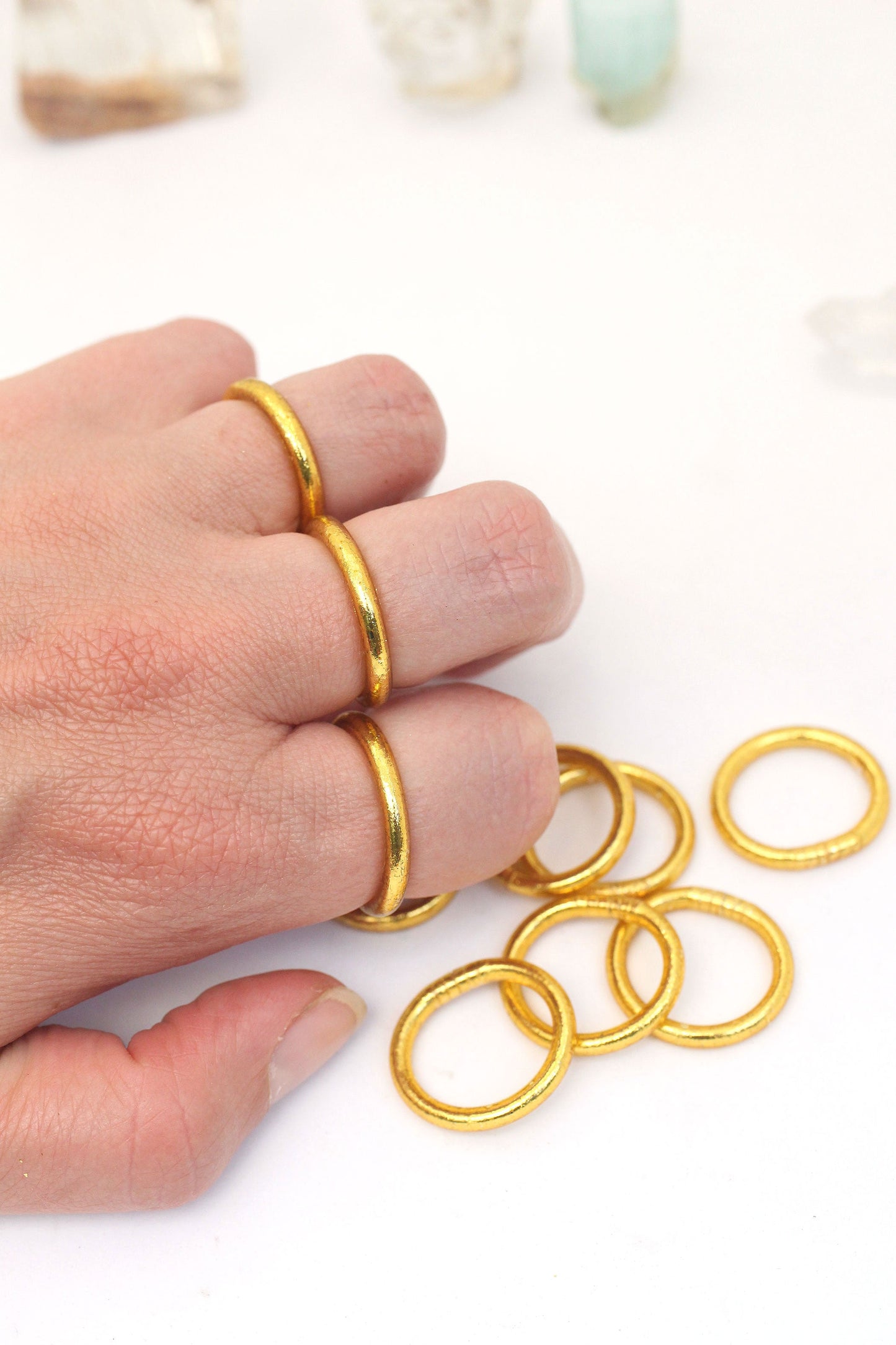 Thai Buddhist Temple Rings, Rush, Colorful Kumlai, Sizes Available