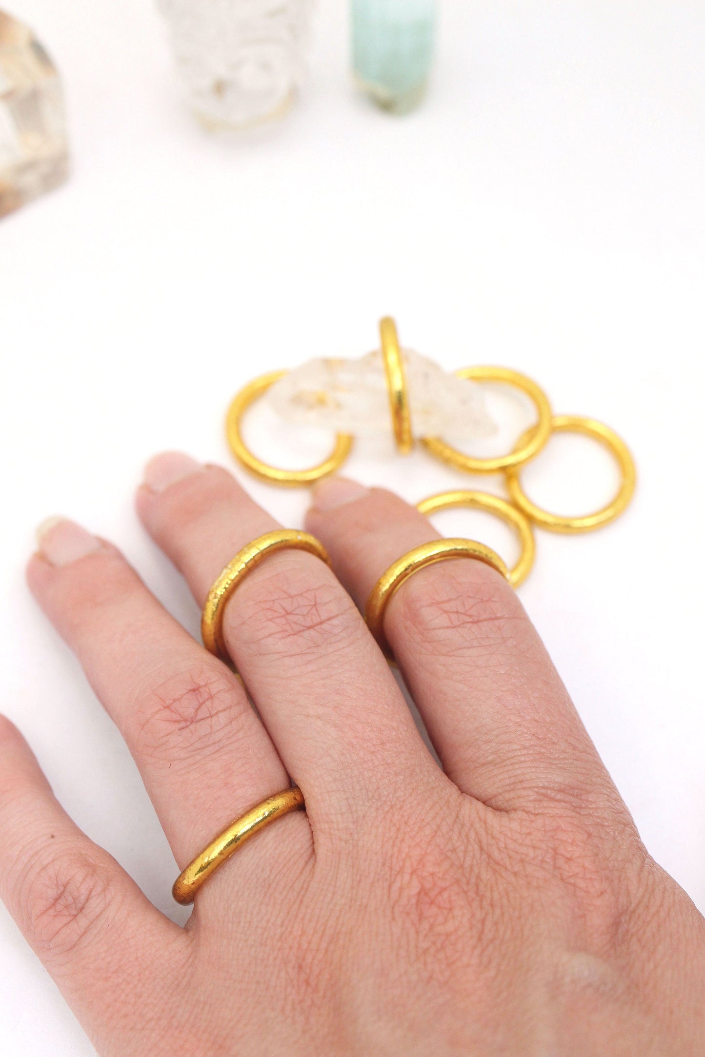 Thai Buddhist Temple Rings, Rush, Colorful Kumlai, Sizes Available