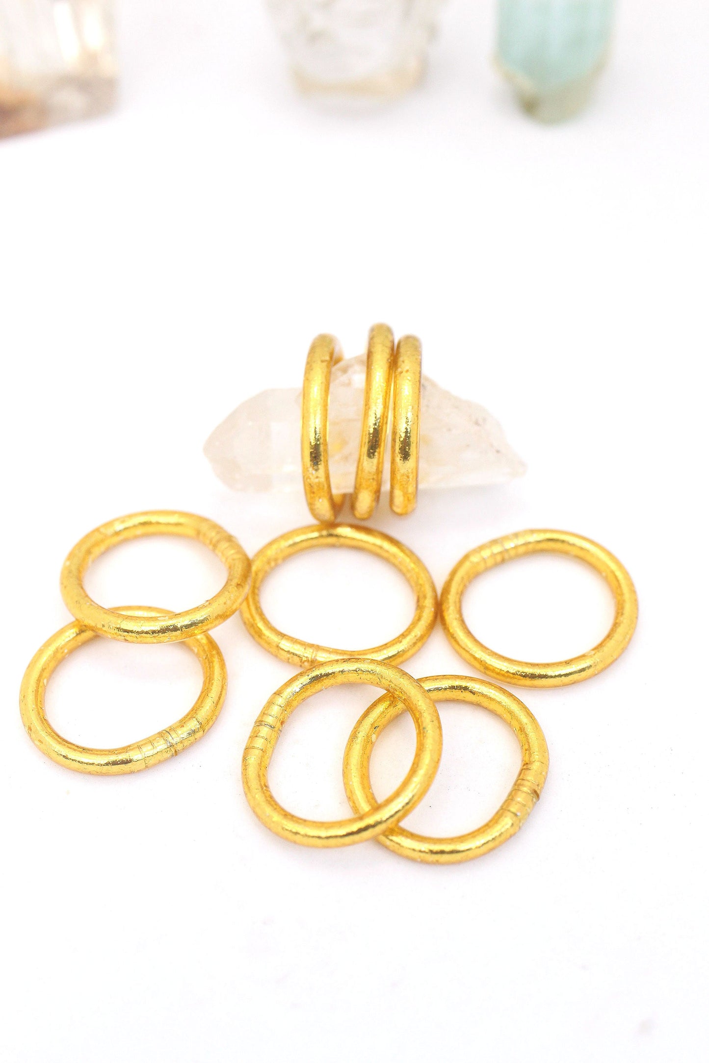 Thai Buddhist Temple Rings, Rush, Colorful Kumlai, Sizes Available