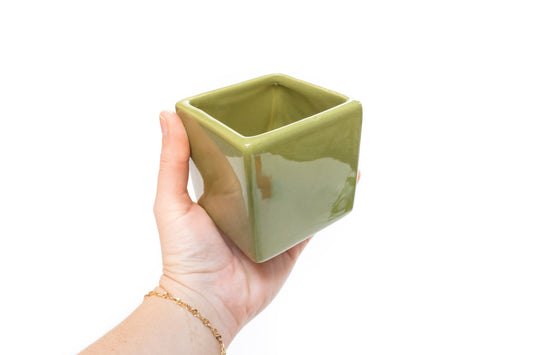 Ceramic Cube Container - Choose Your Color