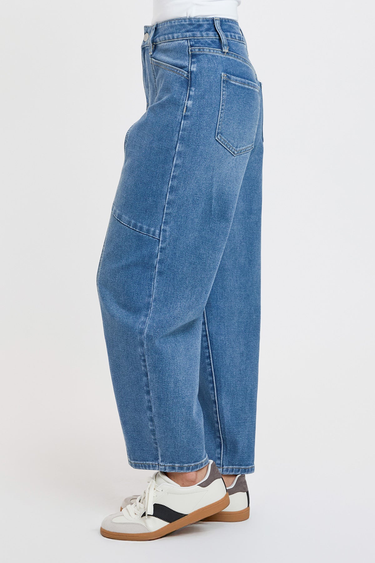Women's High Rise Seamed Barrel Jeans