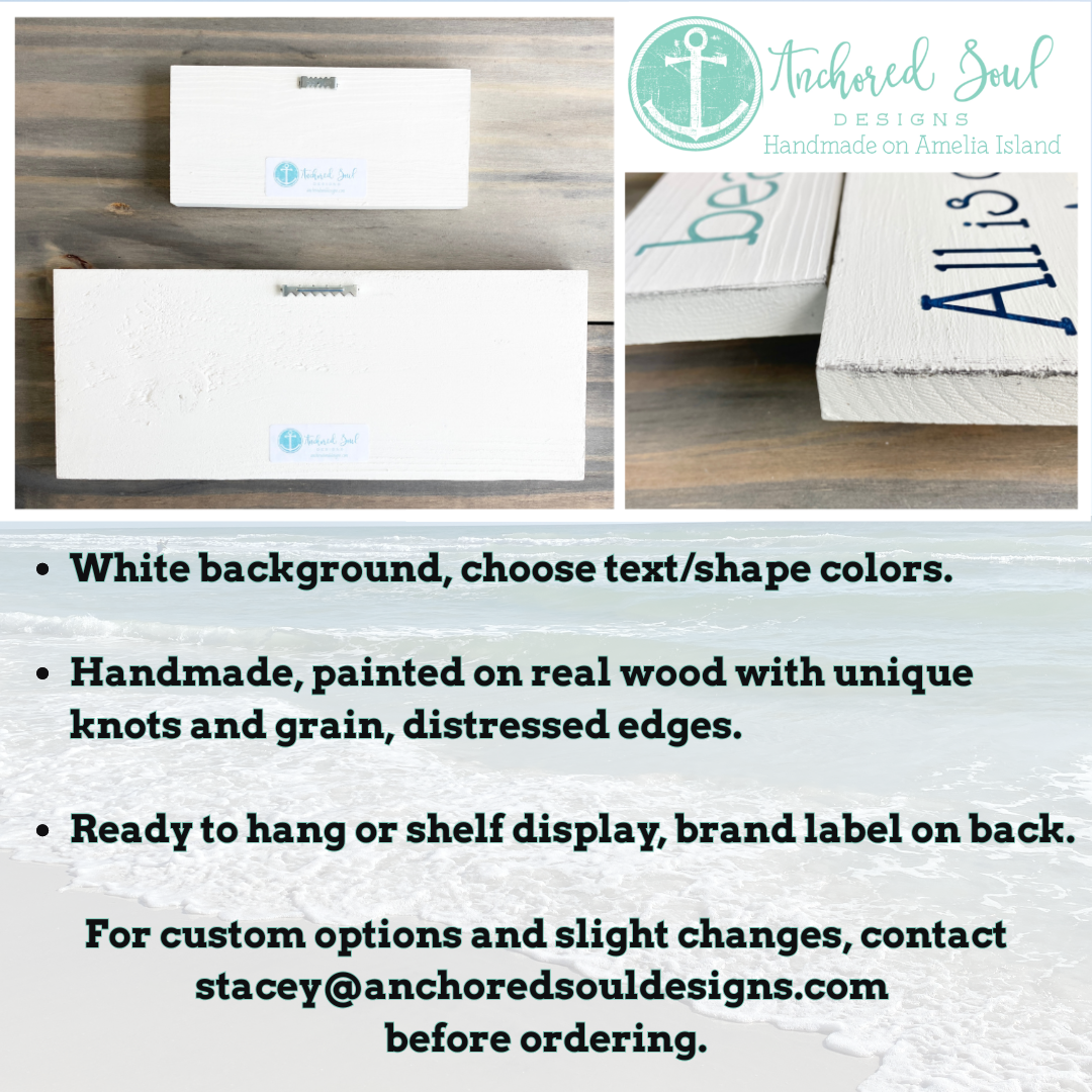 Christmas Wishes and Starfish Kisses Sign