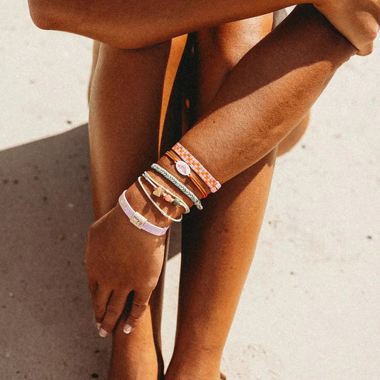 K'lani x Roxy Pink Tropics Hair Tie Bracelet