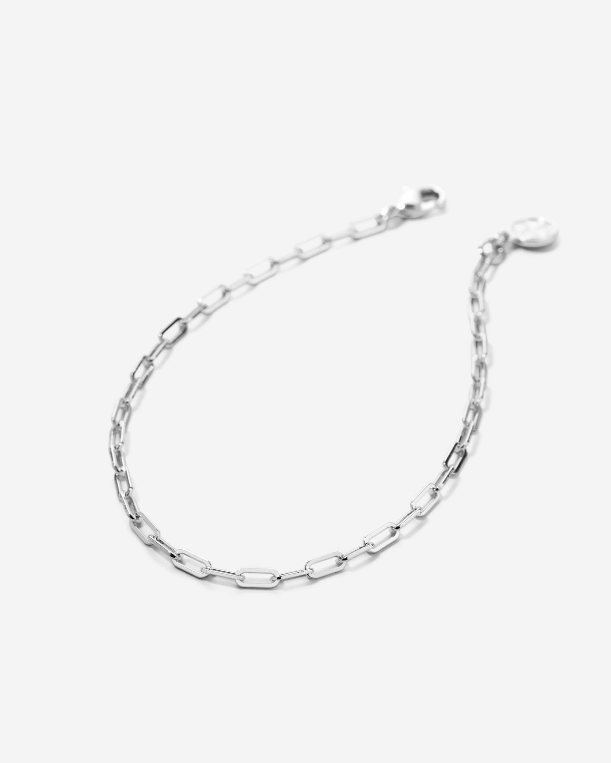 Connected Delicate Paperclip Chain Anklet