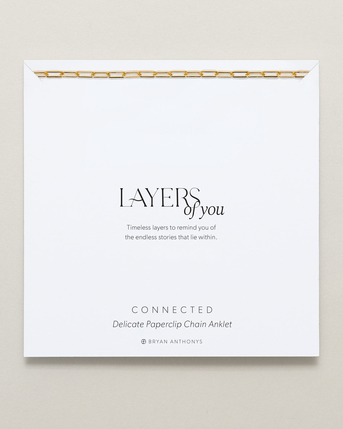 Connected Delicate Paperclip Chain Anklet