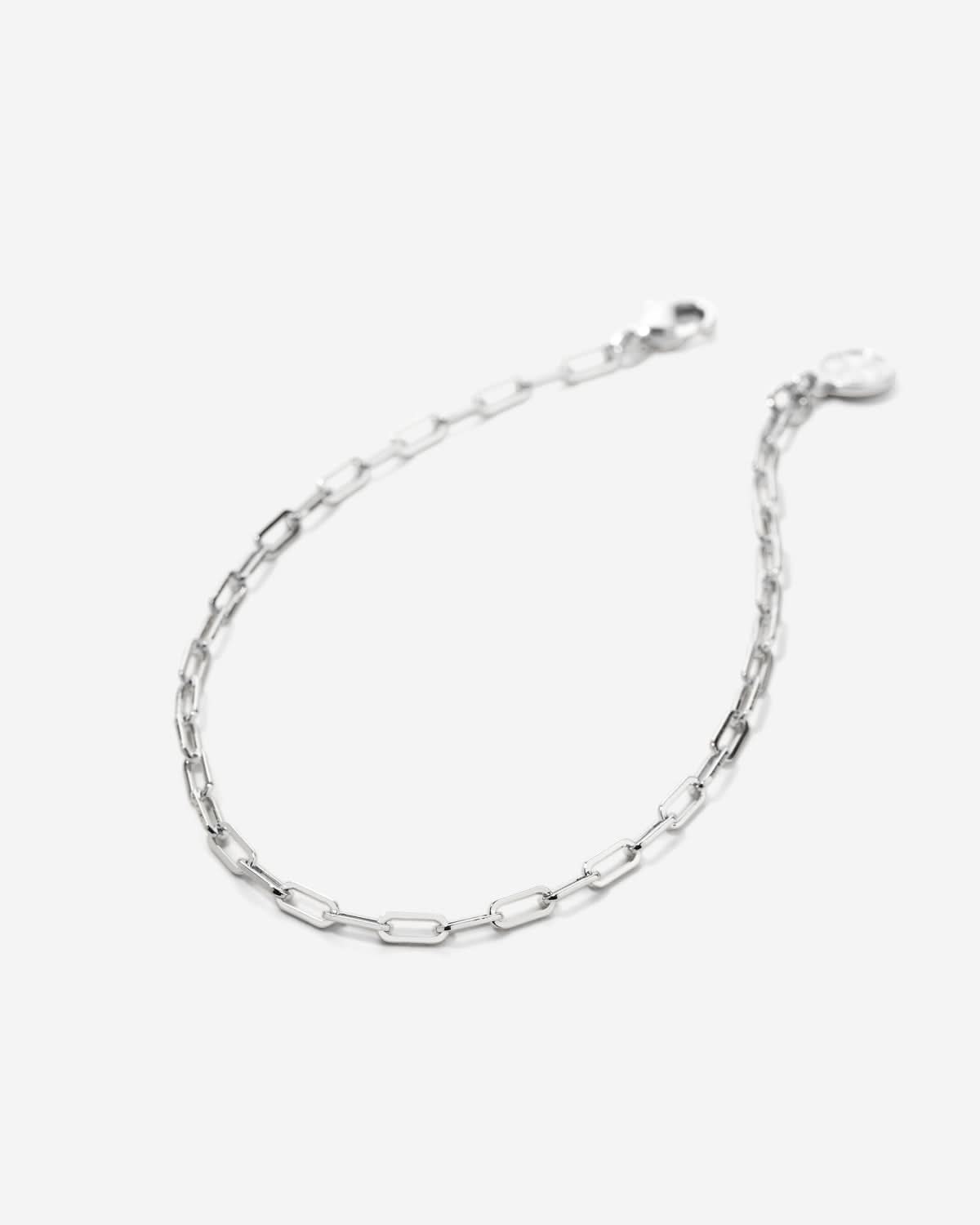 Connected Delicate Paperclip Chain Bracelet
