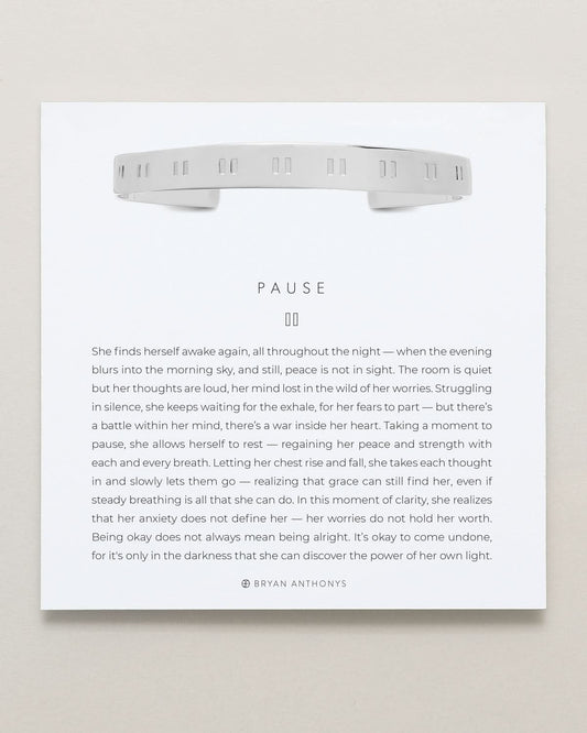 Pause Engraved Cuff
