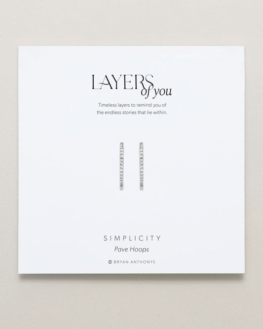 Simplicity Pave Hoop Earrings
