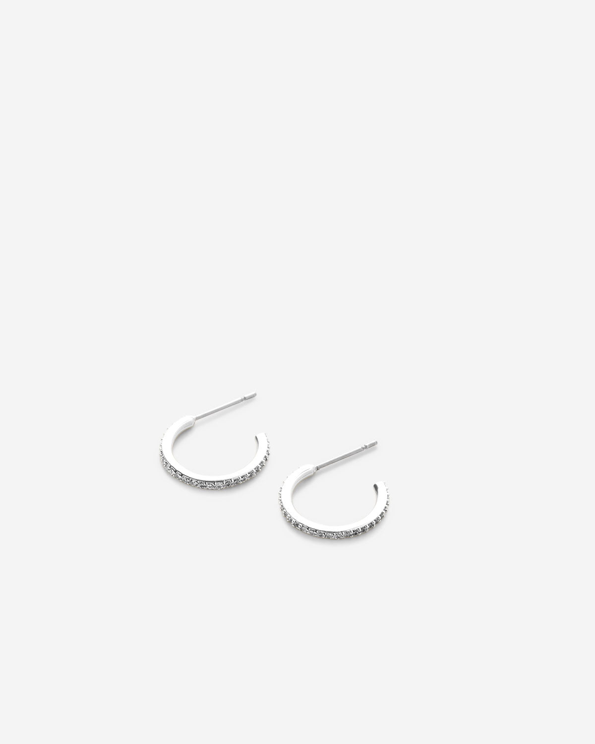 Simplicity Pave Hoop Earrings