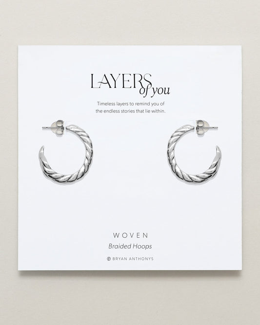 Woven Braided Hoop Earrings
