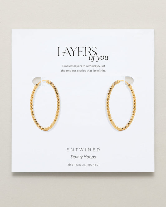Entwined Dainty Hoop Earrings