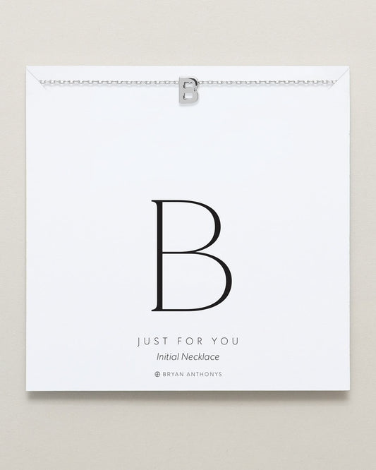Just For You Initial Necklace — B