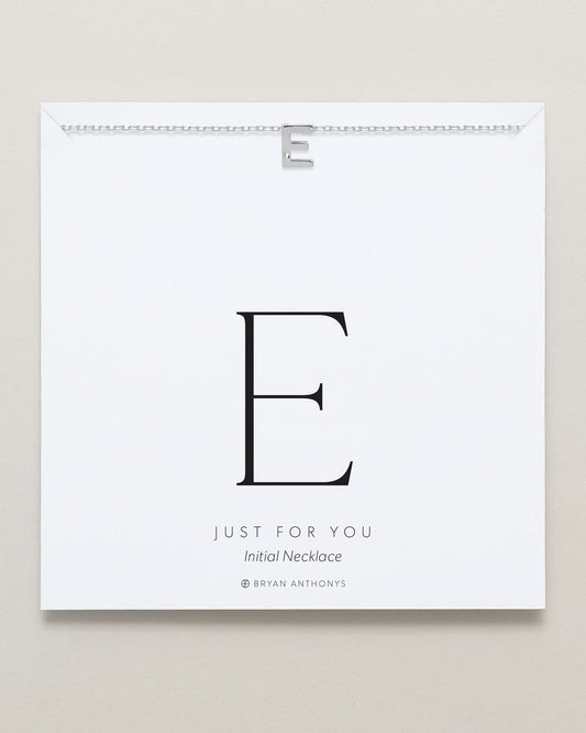 Just For You Initial Necklace — E