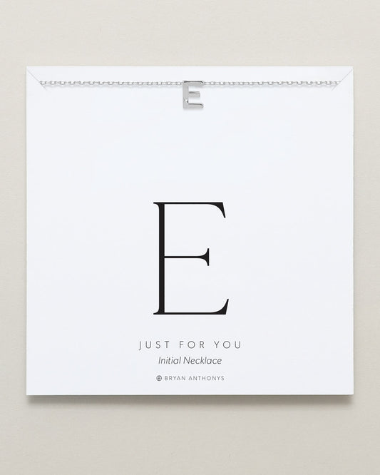 Just For You Initial Necklace — E