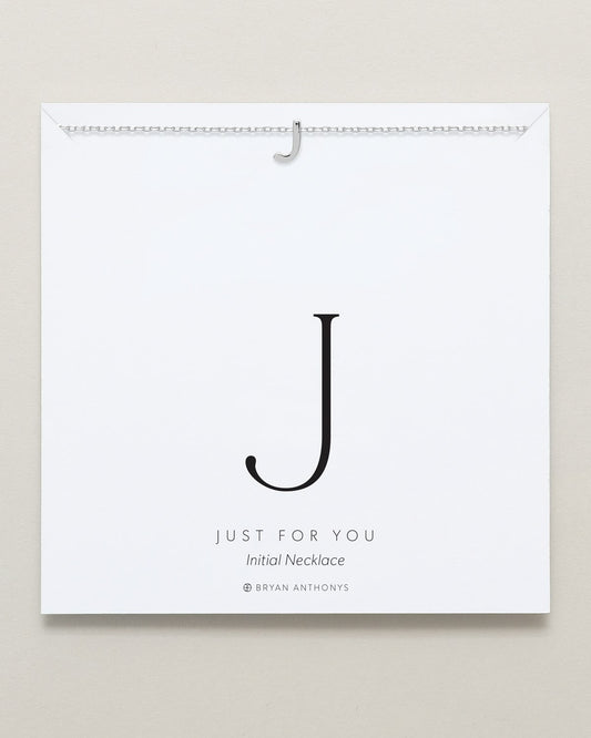 Just For You Initial Necklace — J
