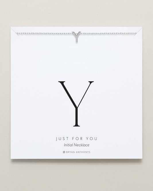 Just For You Initial Necklace — Y