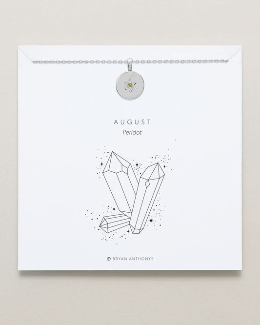 Birthstone Pendant Necklace — Peridot