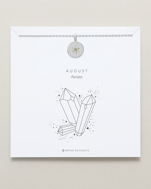Birthstone Pendant Necklace — Peridot