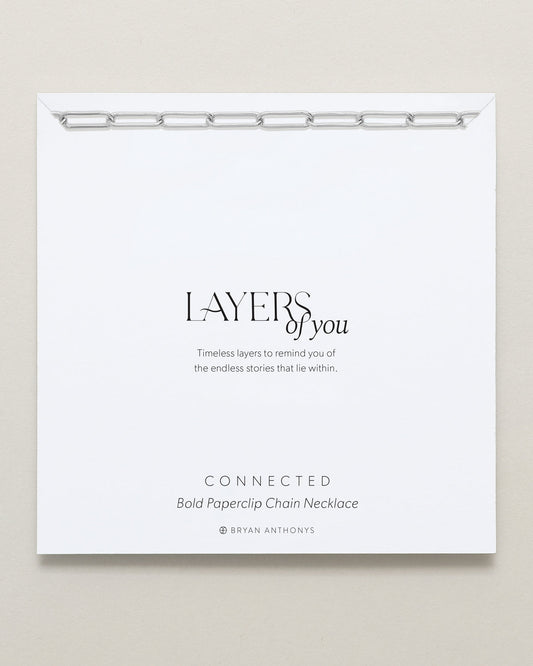 Connected Bold Paperclip Chain Necklace