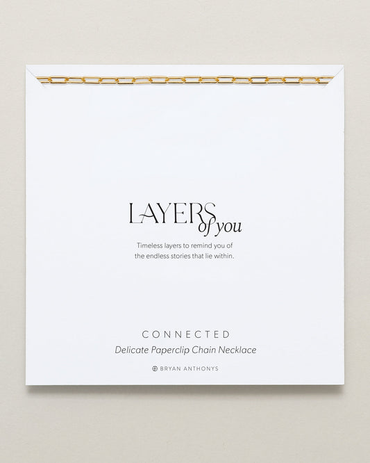 Connected Delicate Paperclip Chain Necklace