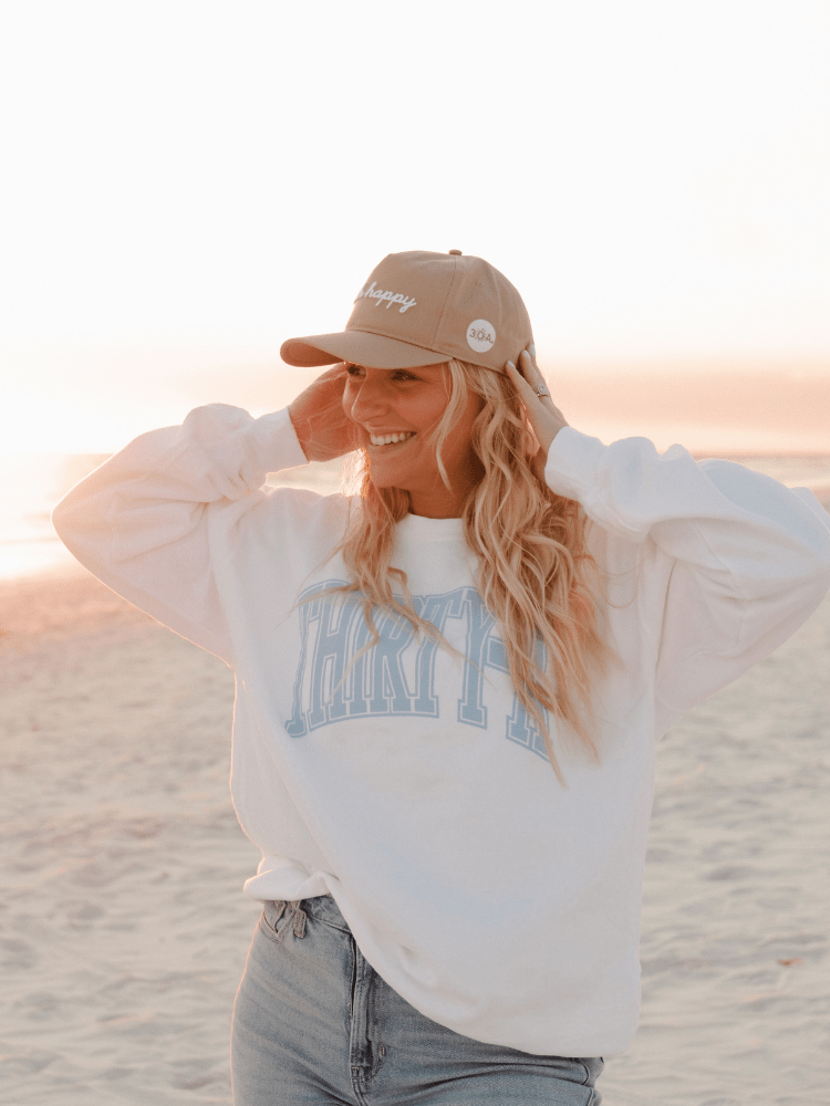 Beach Happy Script Hat