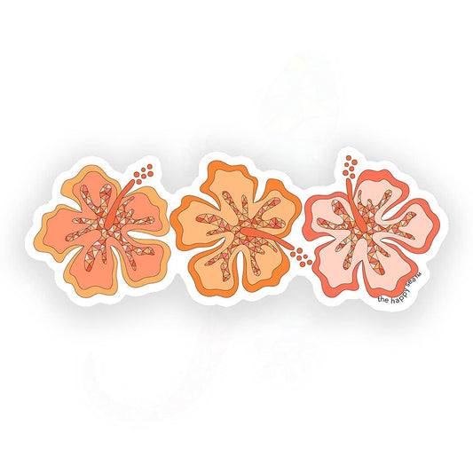 4.5" Hibiscus Trio Vinyl Sticker