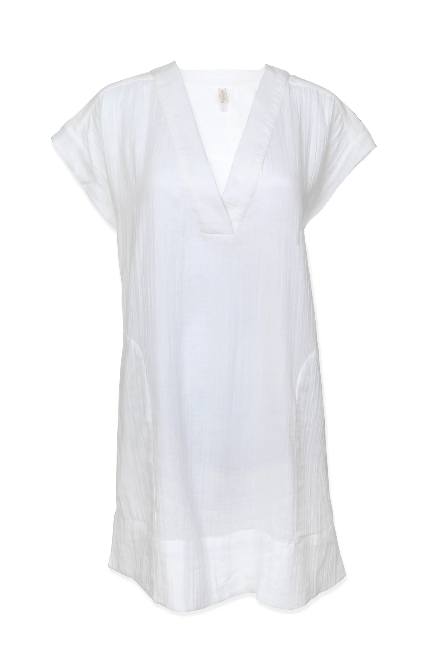 Island V-Neck Dress | White
