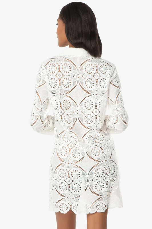 Lace Button Front Dress | Lace Crochet