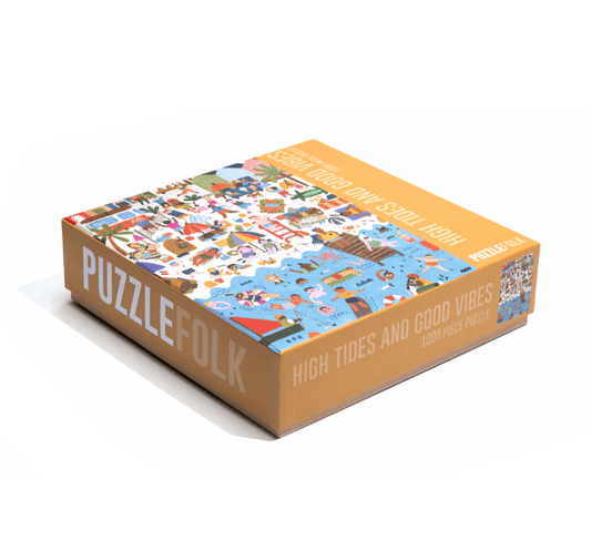 High Tides and Good Vibes 1000 Piece Beach Puzzle by Puzzlefolk