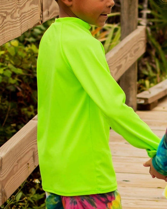 Neon Tie Dye Long Sleeve Sun Shirt