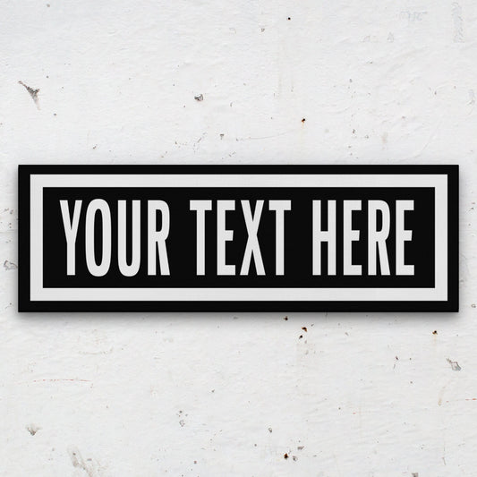 Personalized One Way Wall Hanging | Clean & Distressed Metal Look