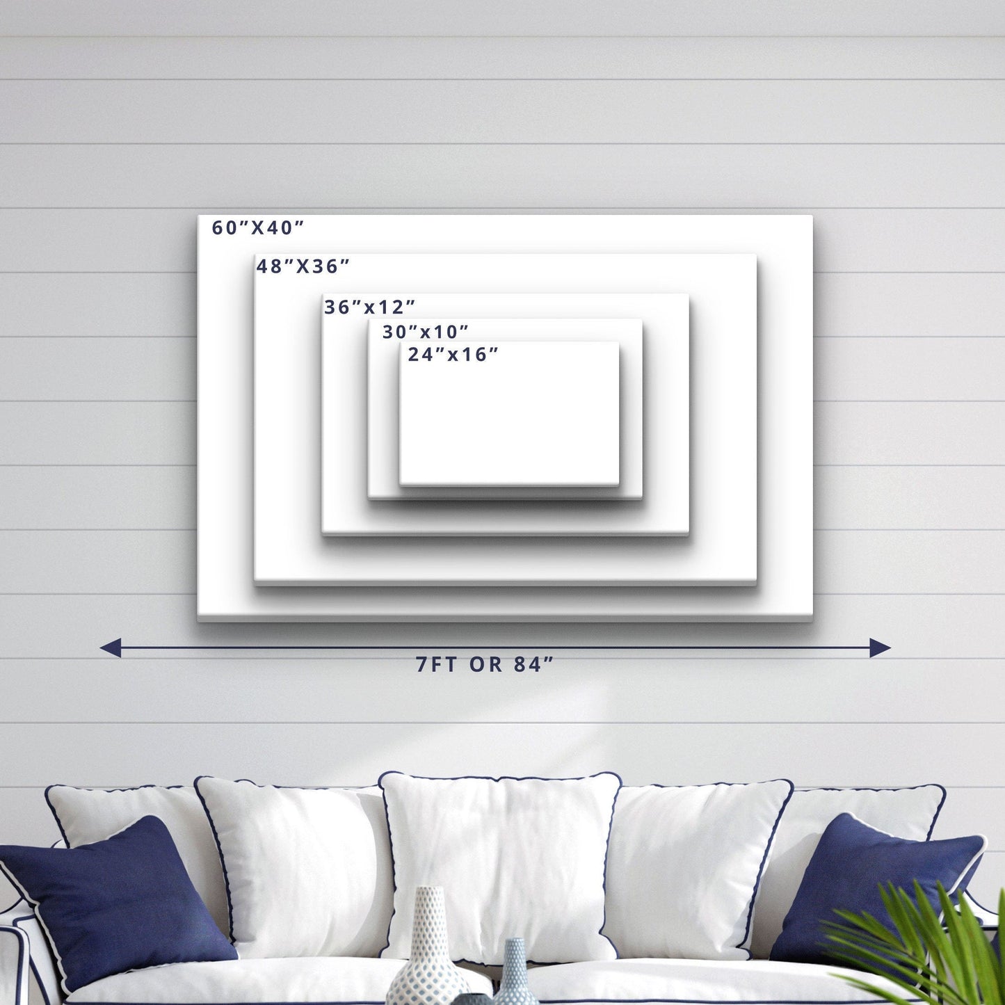 Marthas Vineyard Canvas Print - Nautical Signal Flags & Coordinates