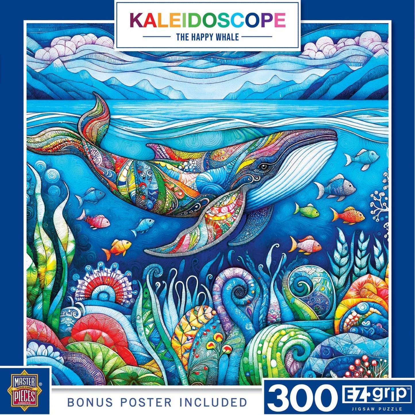 Kaleidoscope The Happy Whale 300 Piece EZ Grip Jigsaw Puzzle | Masterpieces