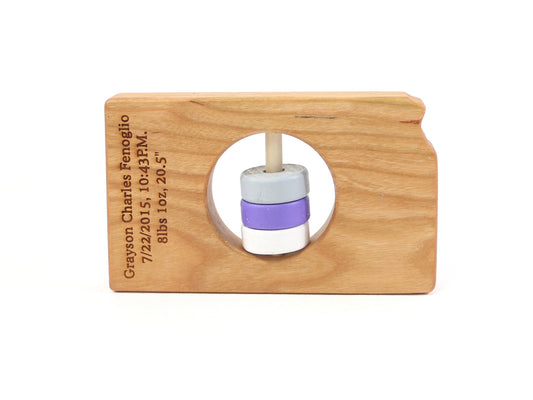 Kansas State Wooden Baby Rattle™