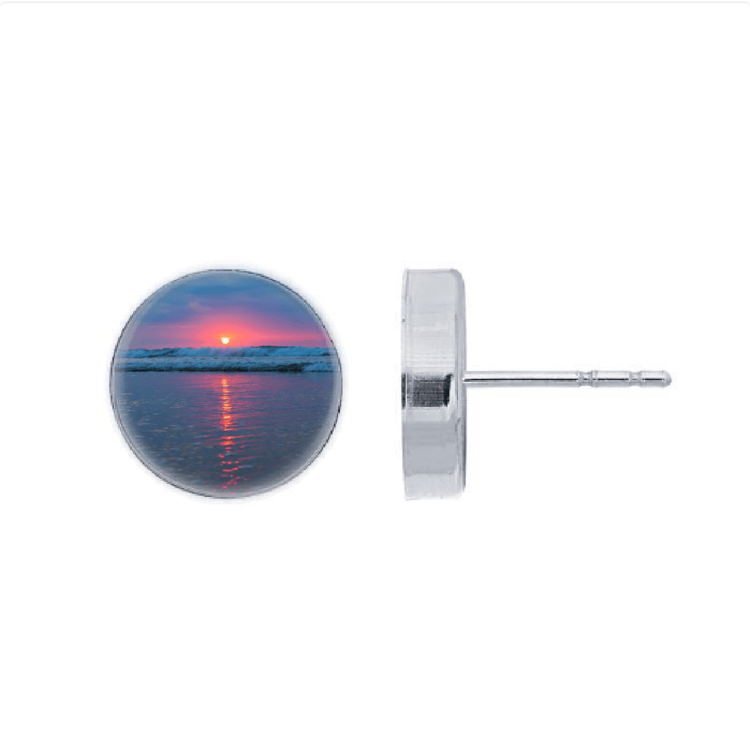 Pink Sunset Post Earrings