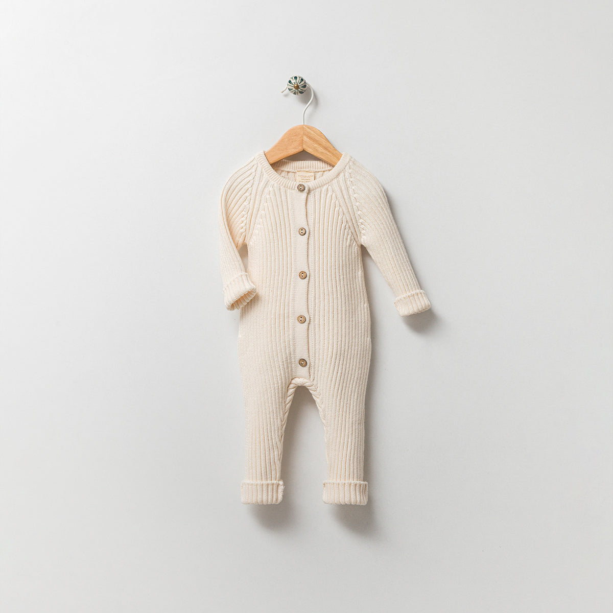Knit Cream Organic Cotton Onesie