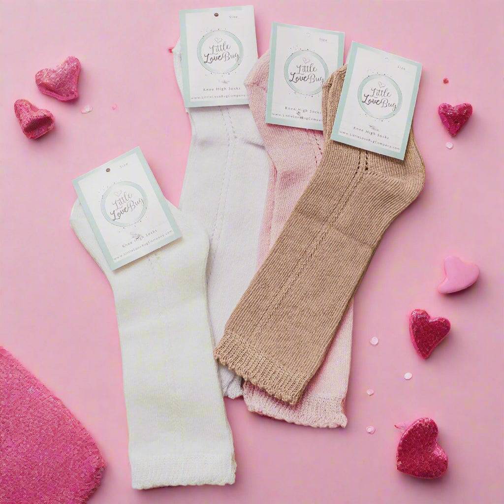 LLB Eyelet Knee High Socks (2 pairs in each order)