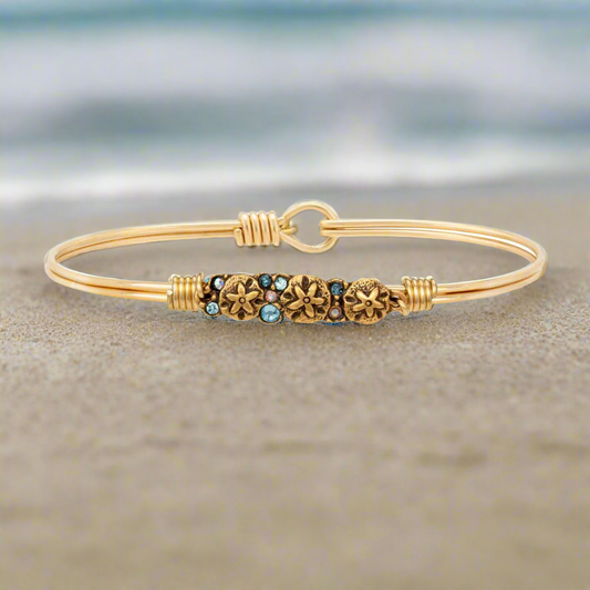 Sand Dollar Medley Bangle Bracelet
