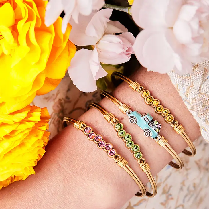 Luca Danni Vintage Truck Bangle Bracelet Coral Calypso