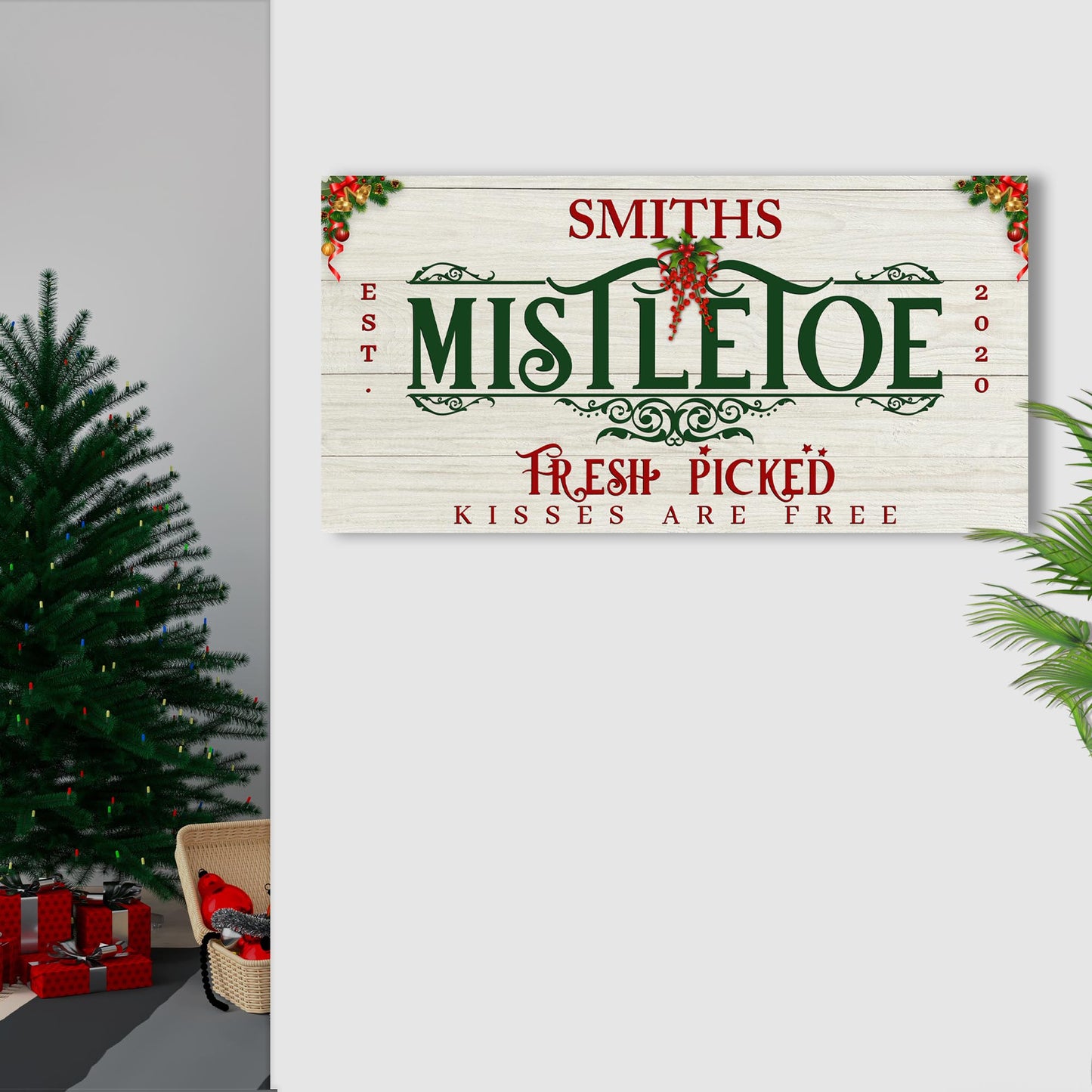 Mistletoe Christmas Sign