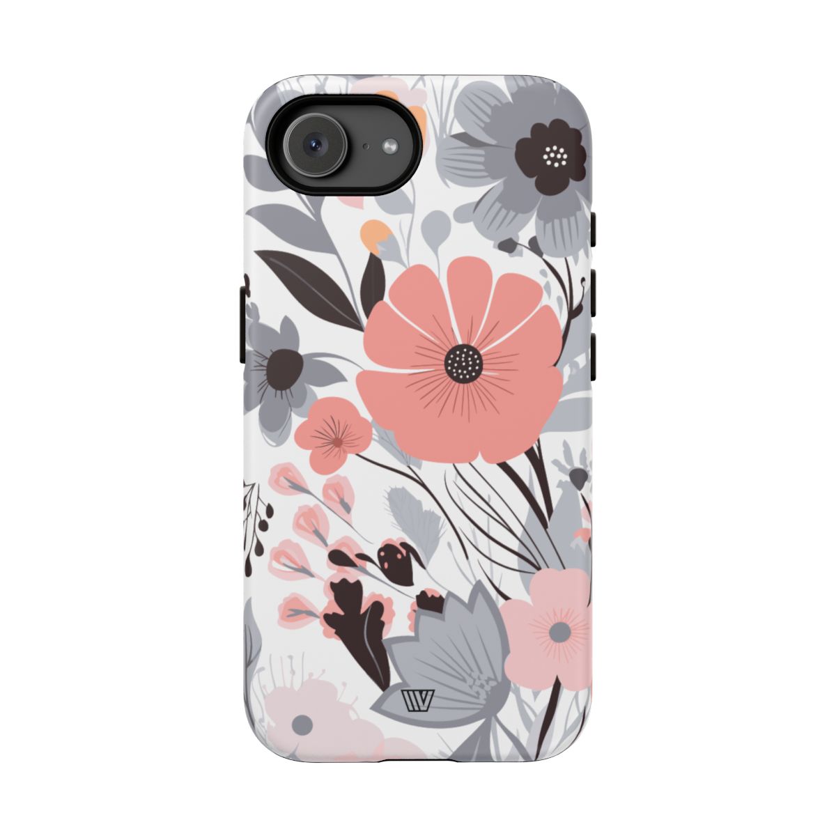 GRAY PASTEL FLOWERS | Tough Phone Case