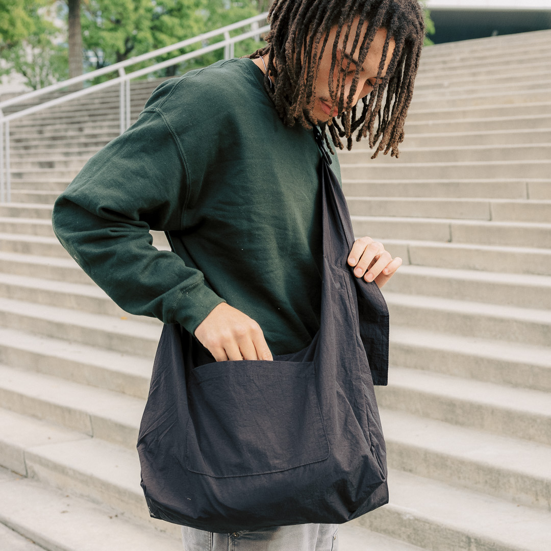 Black - Large Slouchy Shoulder Bag