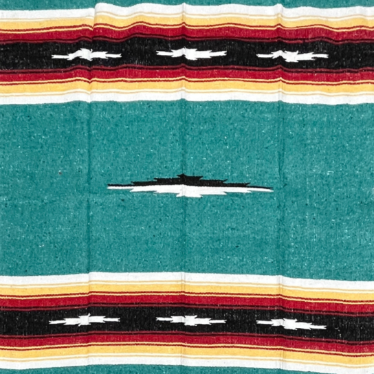 Teal Sunset Baja Diamond Yoga Blanket