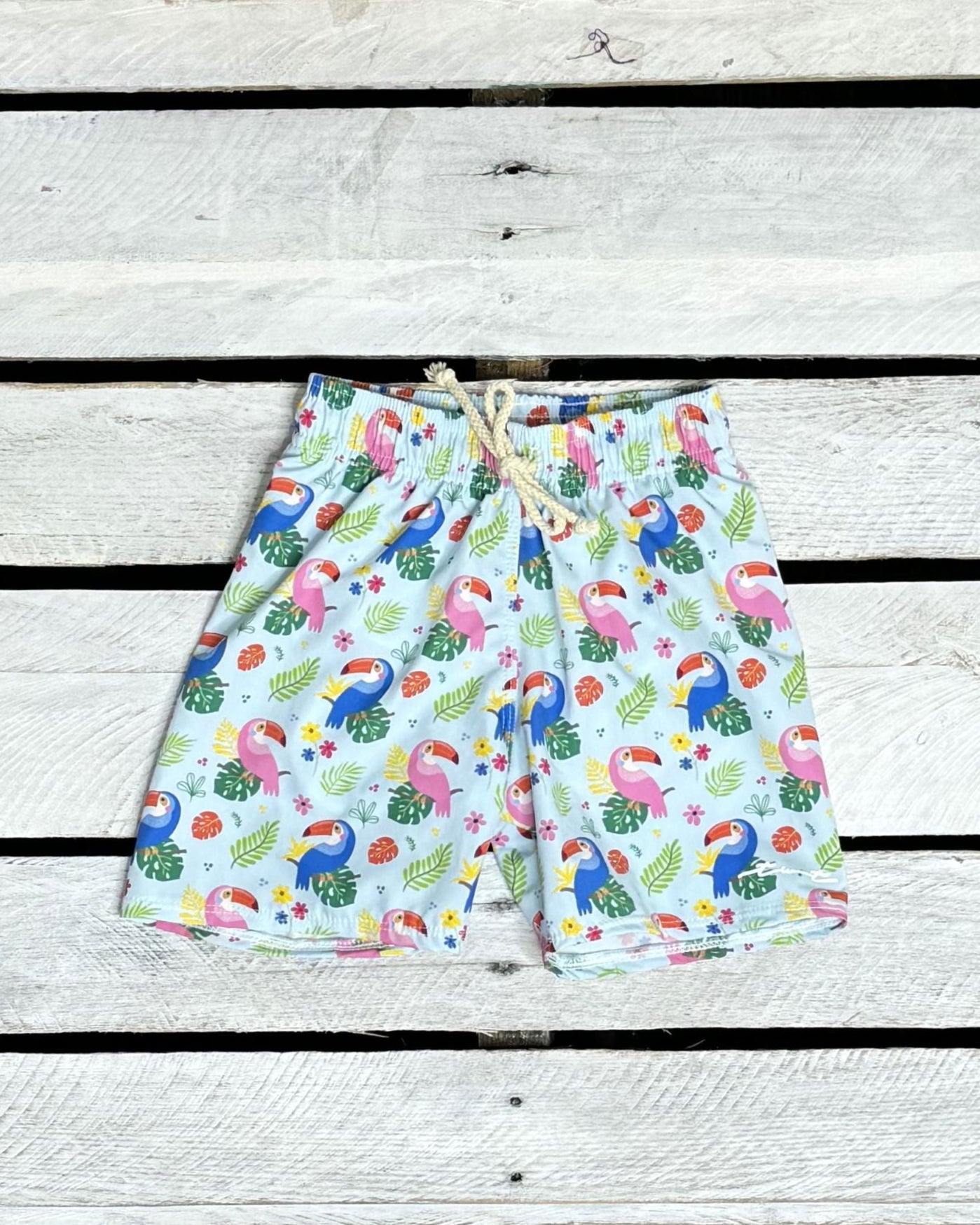 Too Cute Toucan Swim Trunks