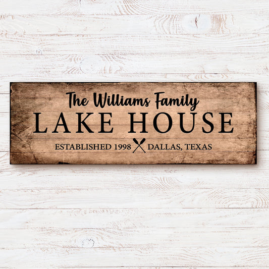 Family Lake House Sign VI