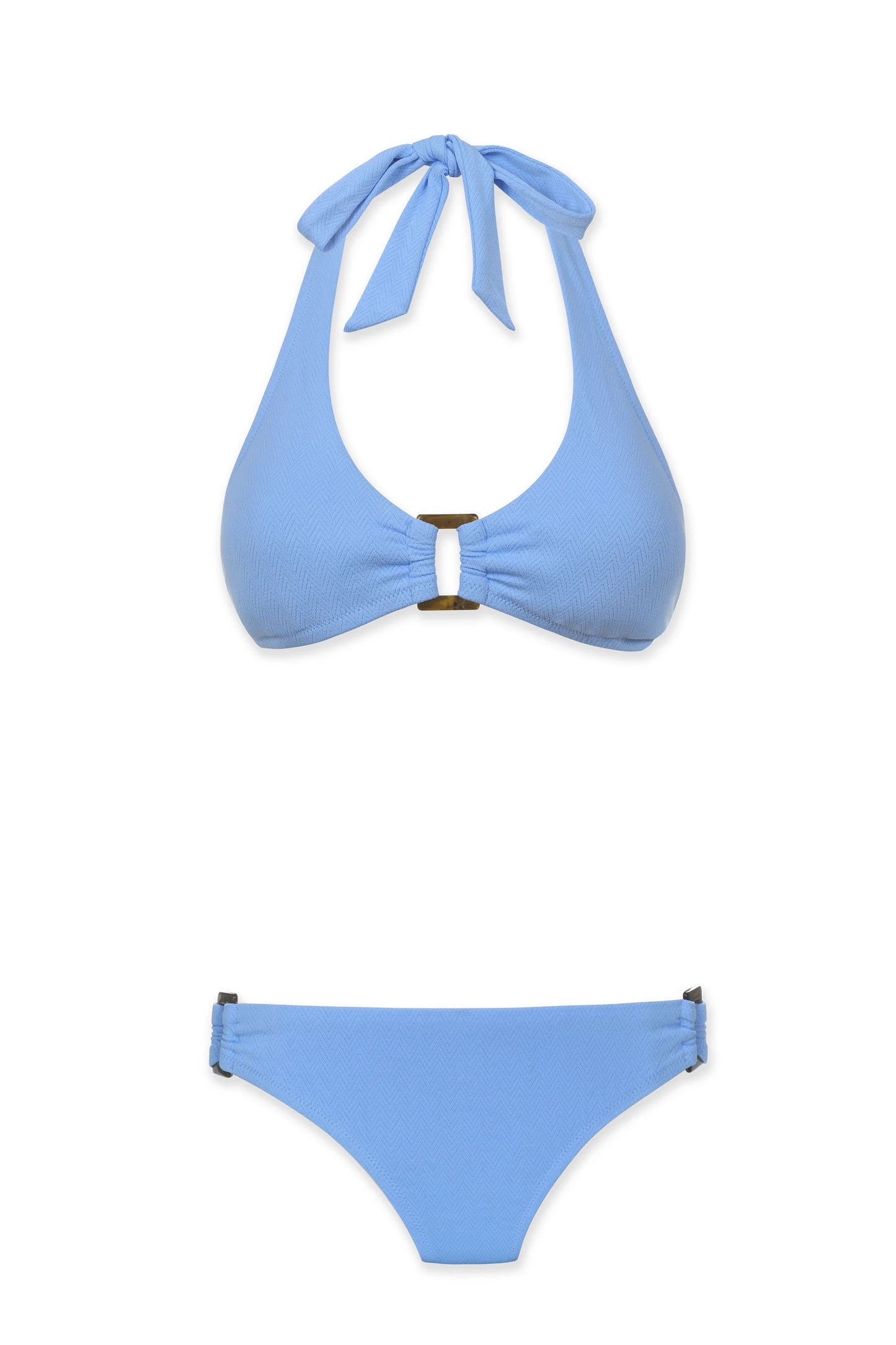 Tortoise Halter | Chevron Textured Peri Blue