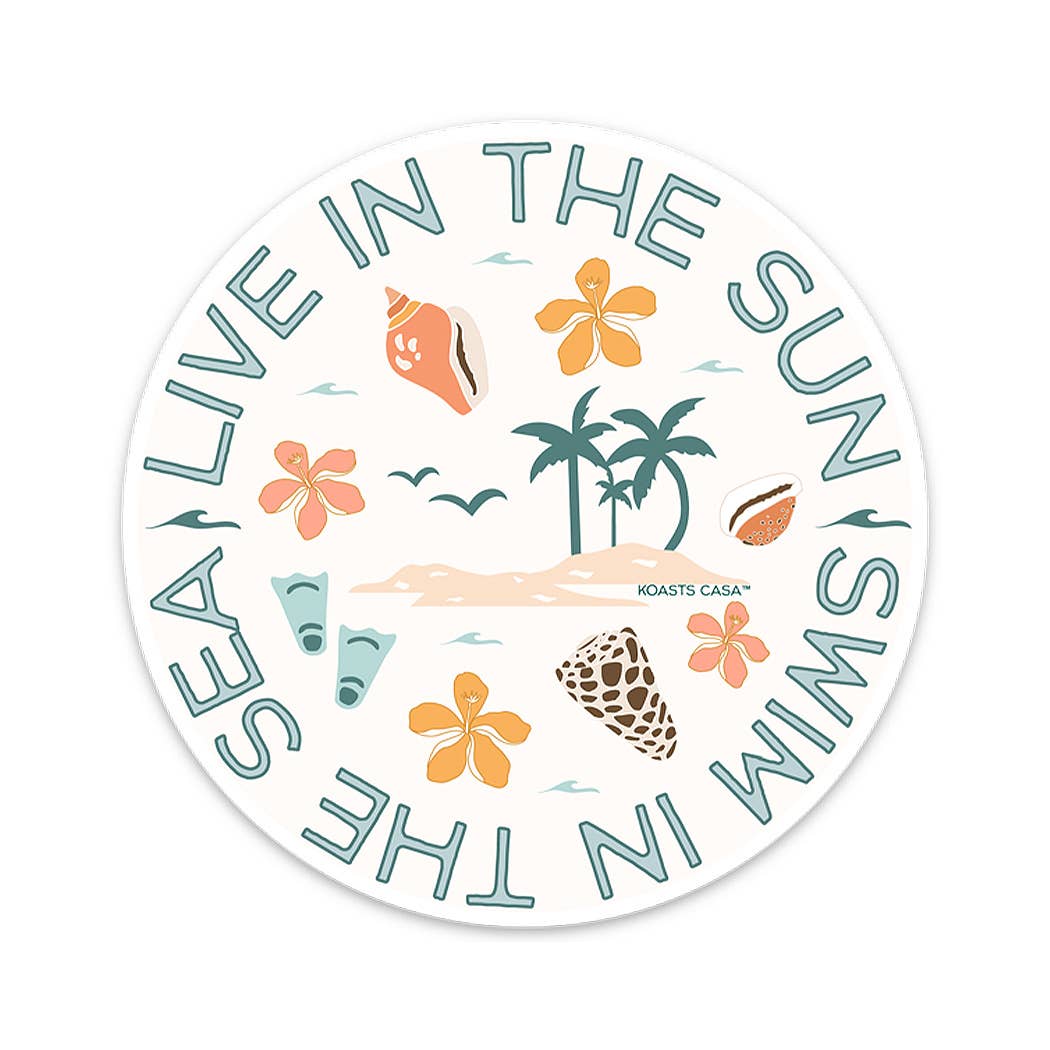 3.5" Live In The Sun Sticker