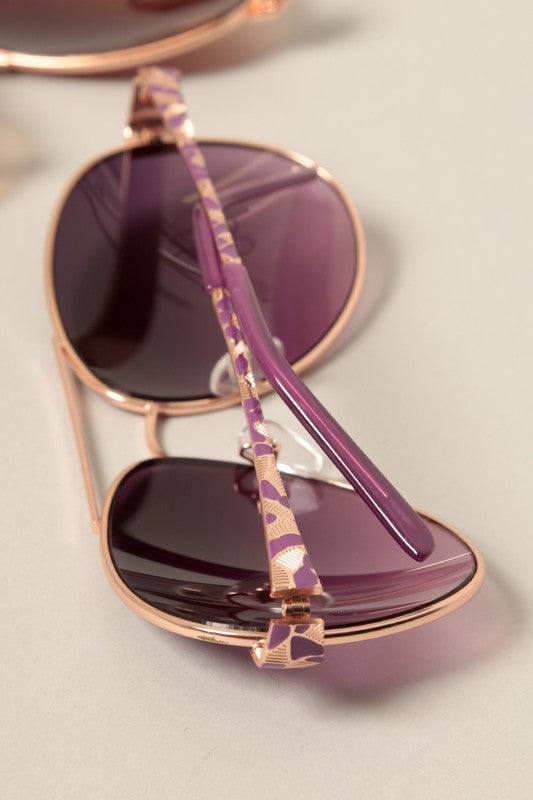 Women's Art Deco Aviator Sunglasses