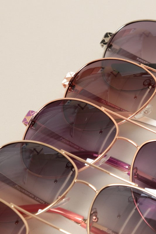 Women's Art Deco Aviator Sunglasses
