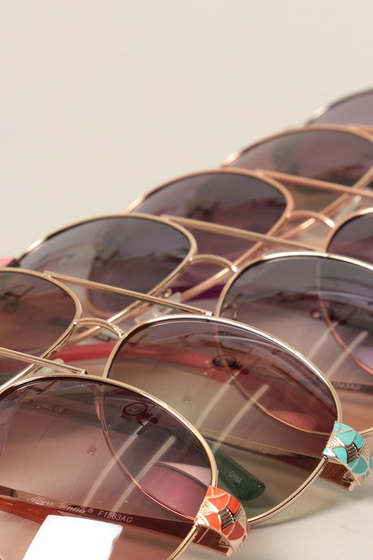 Women's Art Deco Aviator Sunglasses